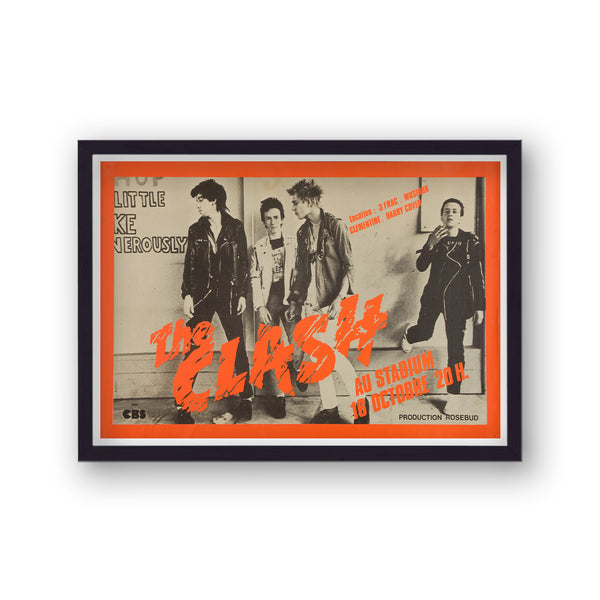 The Clash Live Vintage French Advertising Poster Art