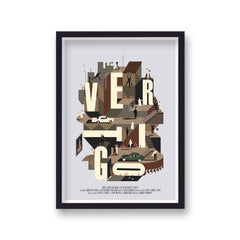 Hitchcock's Vertigo Reworked Movie Poster