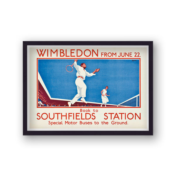 Vintage London Transport Wimbledon Tennis Southfields No3 Print