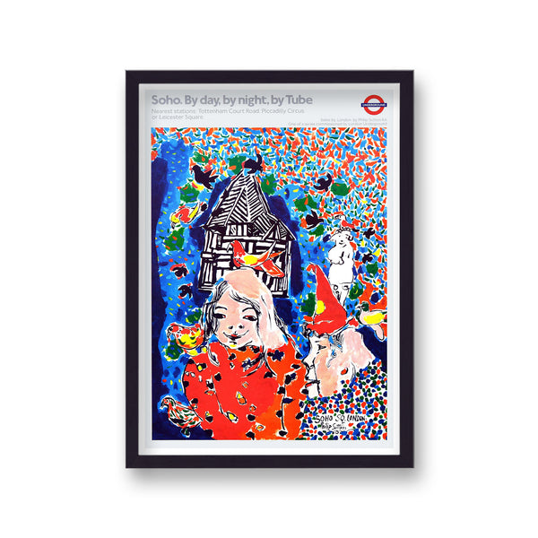 Vintage London Transport Soho By Day By Night By Tube Print
