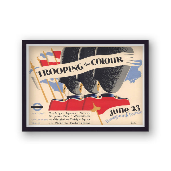 Vintage London Transport Trooping The Colour Print