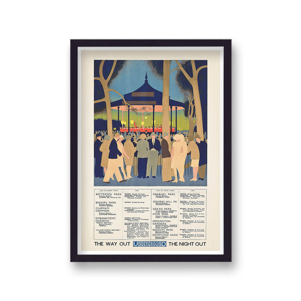 Vintage London Transport The Way Out The Night Out Print