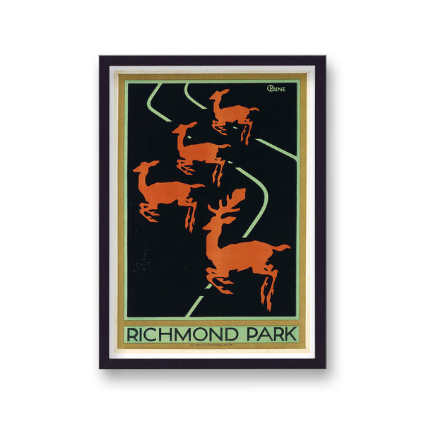 Vintage London Transport Richmond Park Deer Print