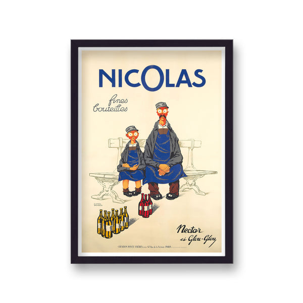 Depot Nicolas Nectar & Glou Glou Vintage Advertising Print