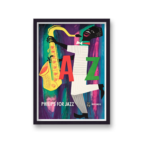 Philips For Jazz Records Vintage Advertising Music Print