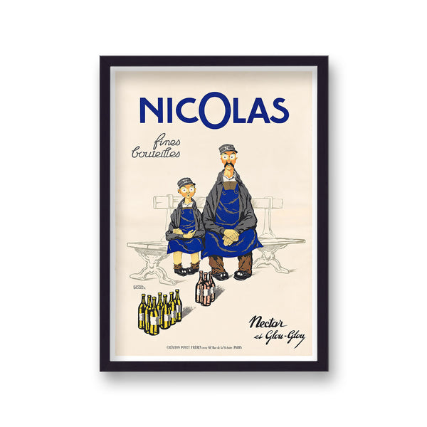 Depot Nicolas Nectar & Glou Glou 2 Vintage Advertising Print