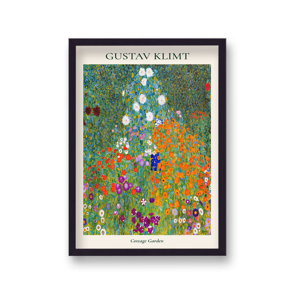 Gustav Klimt Cottage Garden Botanical Art Print