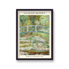 Claude Monet Bridge Over A Pond Of Water Lilies Botanical Art Print