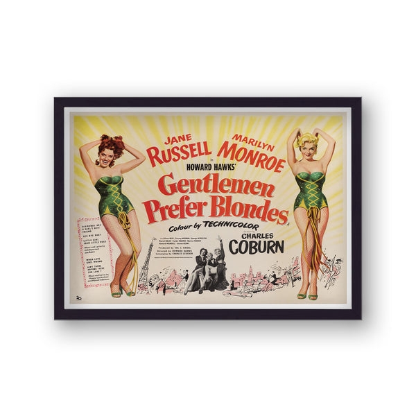 Gentlemen Prefer Blondes Vintage Movie Print