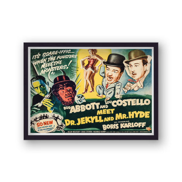Abbott & Costello Meet Jekyl & Hyde Vintage Movie Print