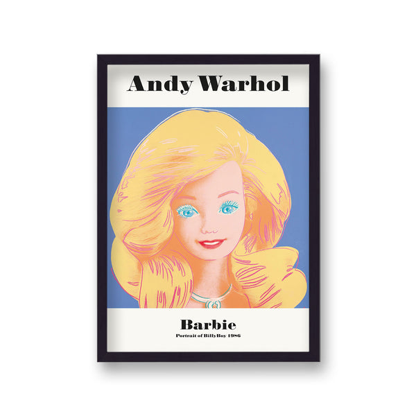 Andy Warhol Graphic Barbie Text Vintage Pop Art Print