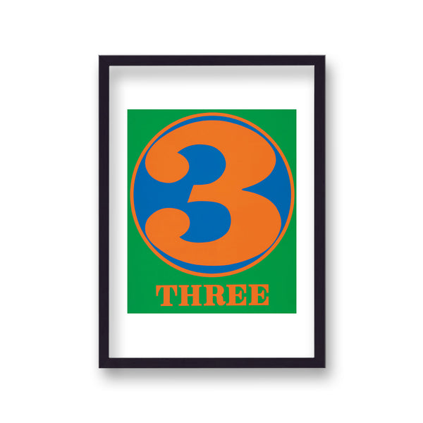 Robert Indiana Numbers No3 Vintage Pop Art Print