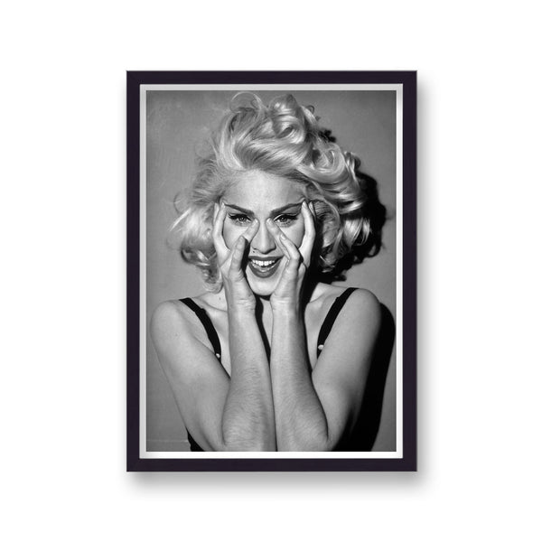 Madonna Iconic Portrait Smiling Hands On Face