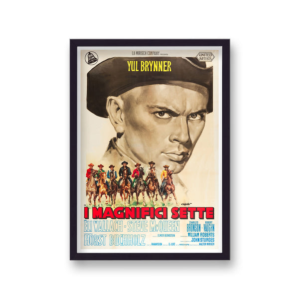 Vintage Italian Movie Poster The Magnificent Seven V6