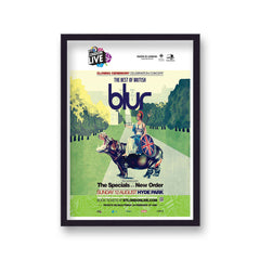 Vintage Music Print London Live Blur