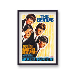Vintage French Movie Poster The Beatles A Hard Days Night