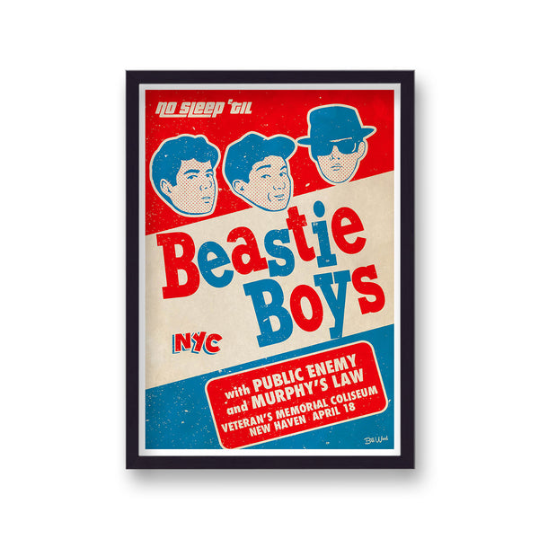 Vintage Music Print Beastie No Sleep 'Til Boys Bazooka Joe