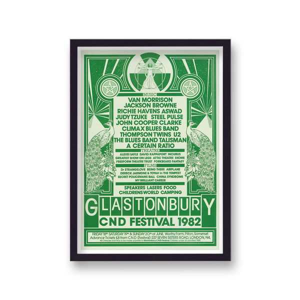 Vintage Music Print Glastonbury CND Festival 1982