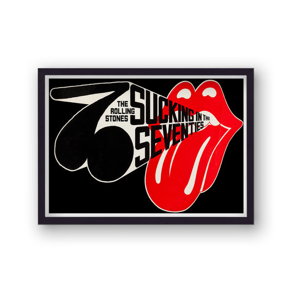 Vintage Music Print Rolling Stones Sucking In The Seventies
