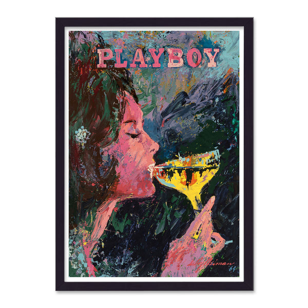 Leroy Neiman Bunny Sipping Champagne