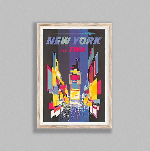 Vintage Travel Poster Twa New York