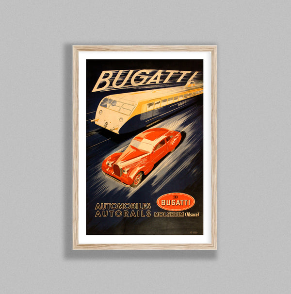 Retro Bugatti Advertising Print