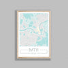 City Location Ordnance Map Typography Blue Bath