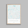 City Location Ordnance Map Typography Blue Birmingham