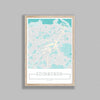 City Location Ordnance Map Typography Blue Edinburgh