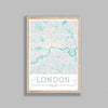 City Location Ordnance Map Typography Blue London