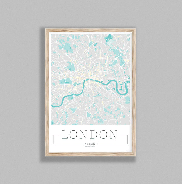 City Location Ordnance Map Typography Blue London