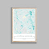 City Location Ordnance Map Typography Blue Milton Keynes