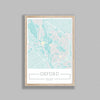 City Location Ordnance Map Typography Blue Oxford