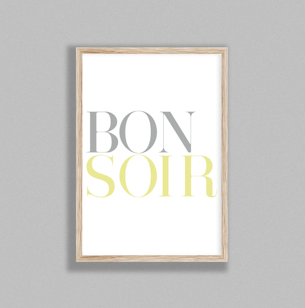 French Typography Bonsoir Y&G