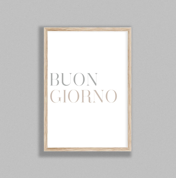 Italian Typography Buongiorno P&G