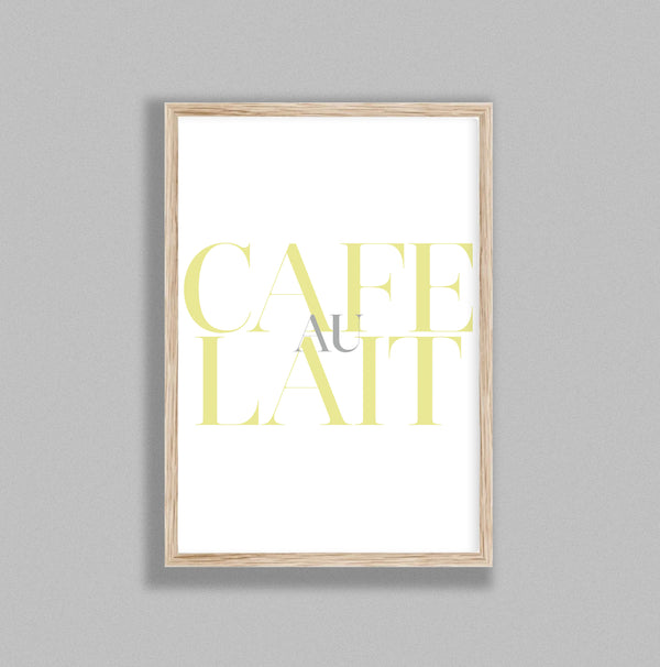 French Typography Cafe Au Lait Y&G