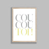 French Typography Cou Cou Toi Y&G