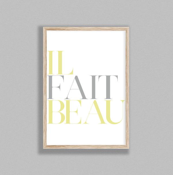 French Typography Il Fait Beau Y&G