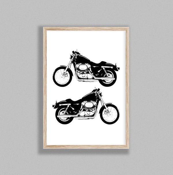 Cool Motorbikes On White Background