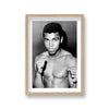 A Young Cassius Clay Portrait In Fight Pose Vintage Icon Print