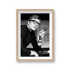 Michael Caine Portrait In Conversation Smoking Cigarette Vintage Icon Print