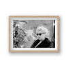 Marilyn Wearing Black Fur Coat & Wayfarer Style Sunglasses With White Lilies In Foreground Vintage Icon Print