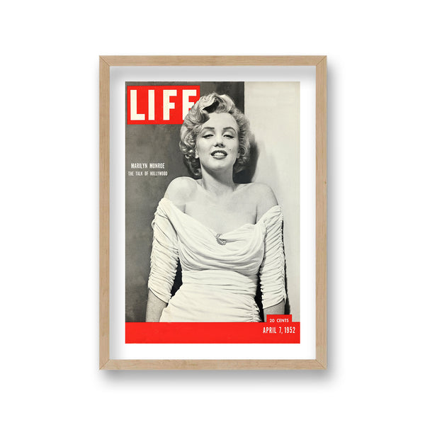 Marilyn Monroe Iconic Portrait Life Magazine Cover 1952 In Glamorous Off The Shoulder Dress Vintage Icon Print