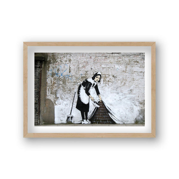 Banksy Print Maid Sweeping Under
