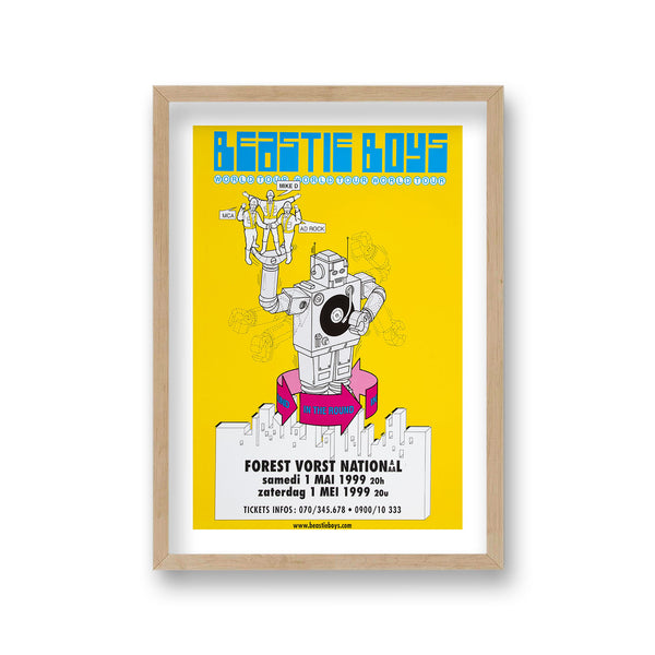 Beastie Boys Concert Poster 1999 Yellow Robot