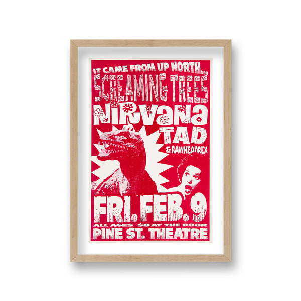 Nirvana Vintage T-Rex Concert Poster