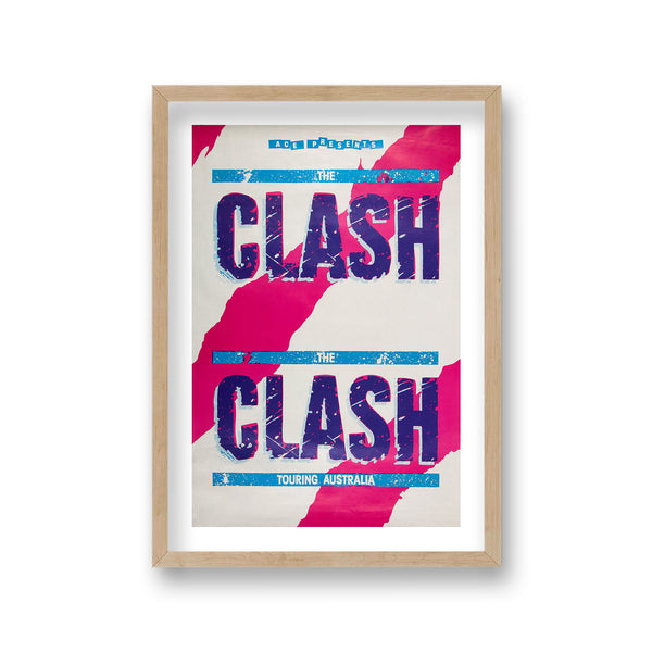 The Clash Australian Tour Vintage Music Poster