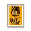 Sonic Youth Nirvana Vintage Concert Poster