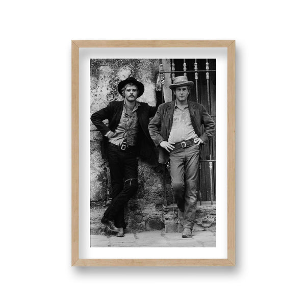 Paul Newman With Robert Redford Publicity Shot Butch Cassidy And The Sundance Kid 1969 Vintage Icon Print