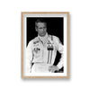 Paul Newman Portrait In White Motor Racing Suit Vintage Icon Print